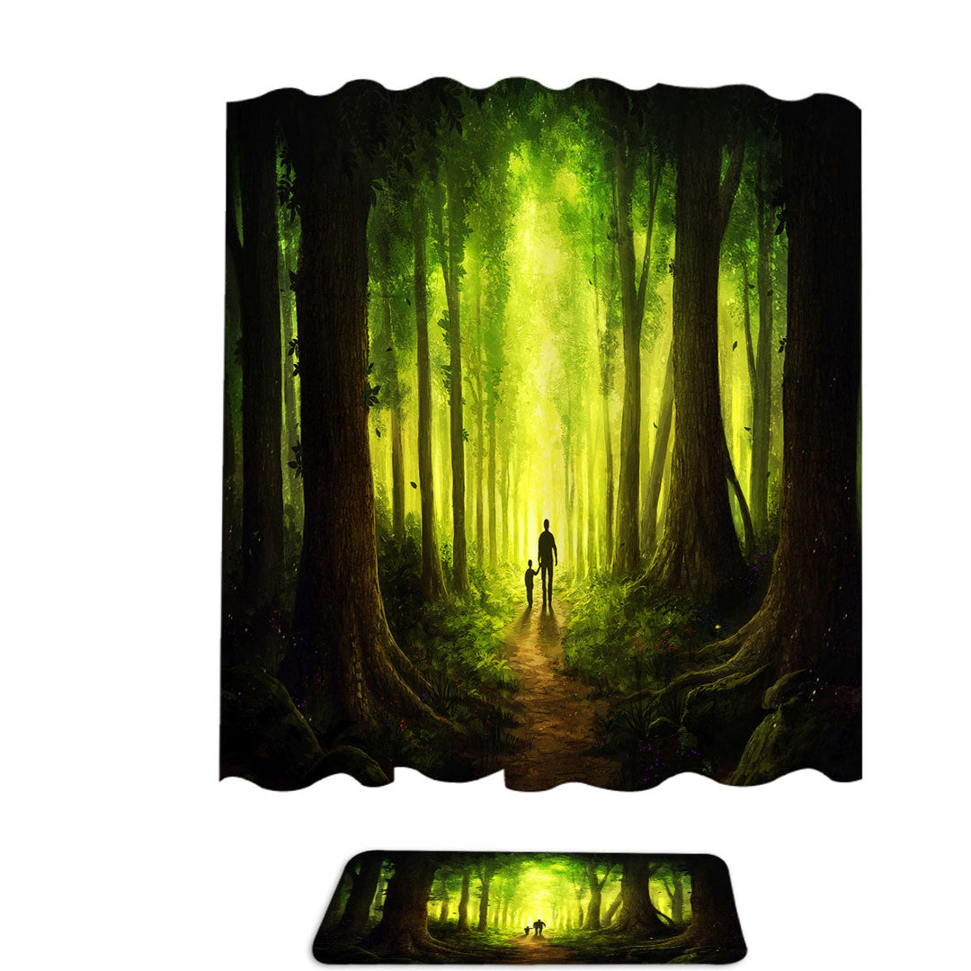 Unique Shower Curtains Searching for God Forest Walk