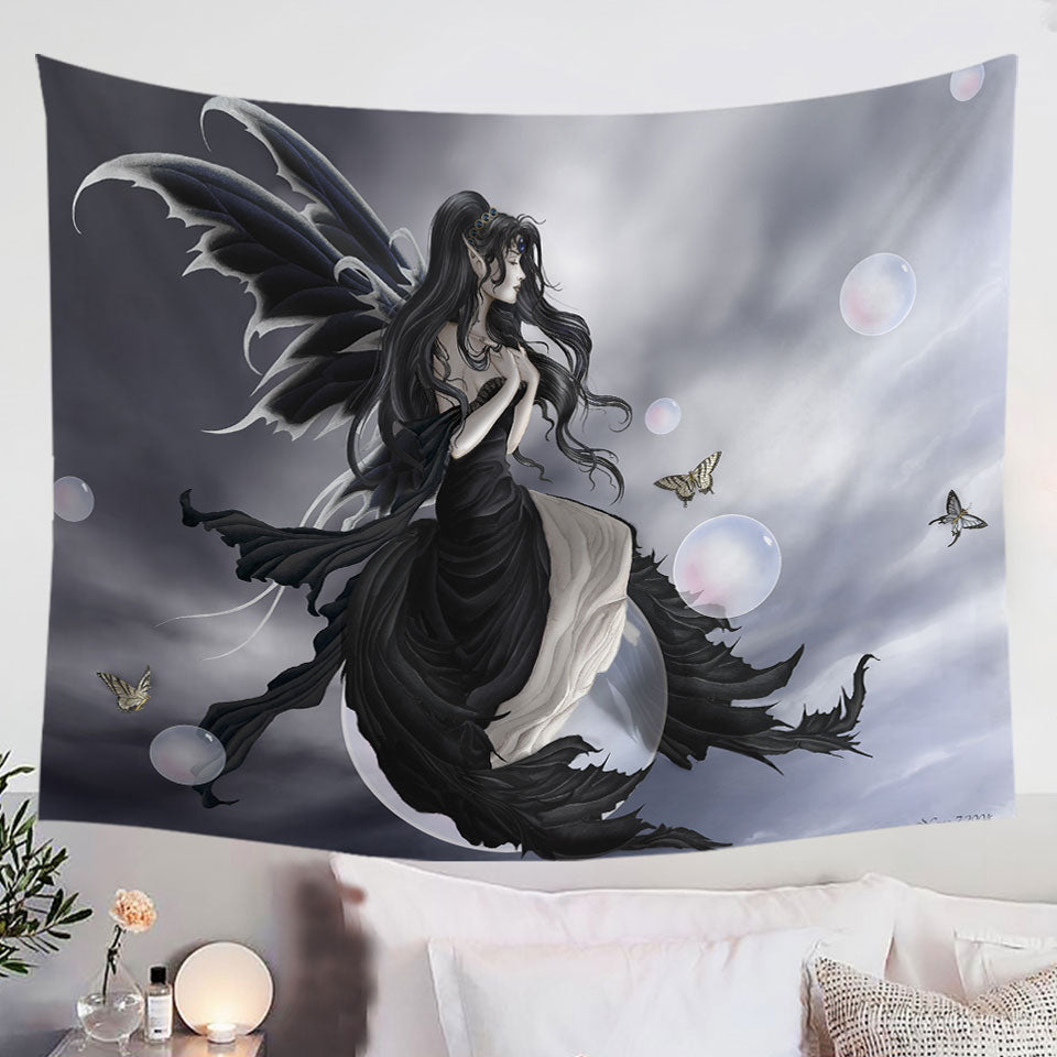 Gathering Storm Fantasy Art of Dark Fairy Tapestry – Handful of Prints