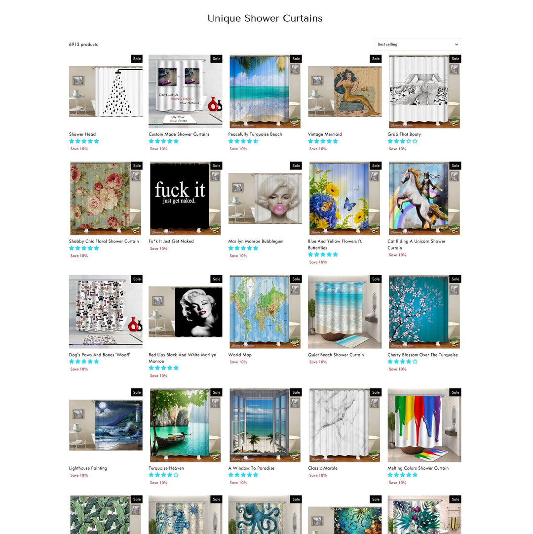 Unique Shower Curtains