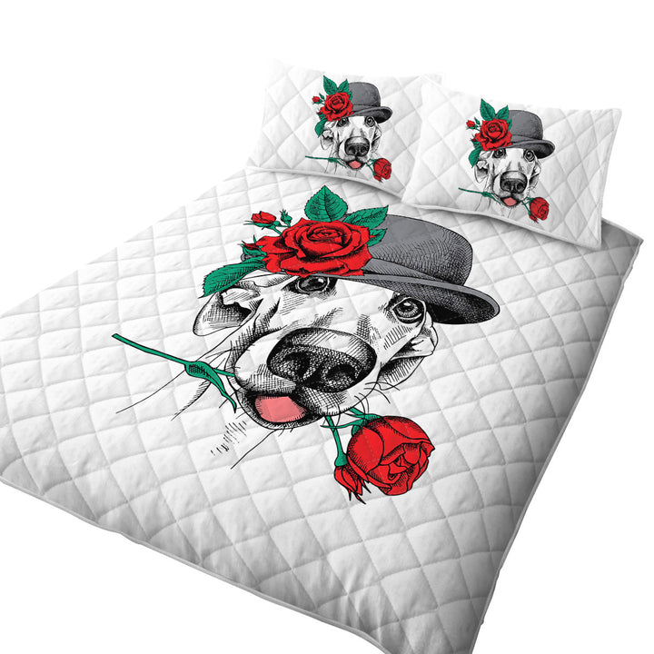 A Romantic Gentleman Dog Quilts for Beds