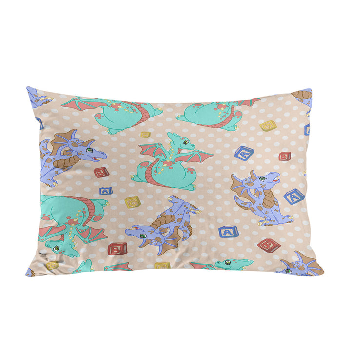 ABC Boys Dragon Pattern Pillow Cases