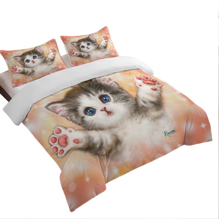 Adorable Cute Kitty Cat Wants a Hug Best Duvet Covers
