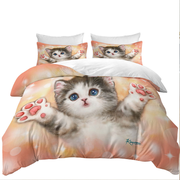 Adorable Cute Kitty Cat Wants a Hug Daybed Covers Sets