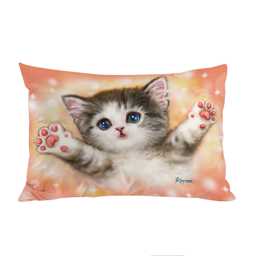 Adorable Cute Kitty Cat Wants a Hug Pillowcase