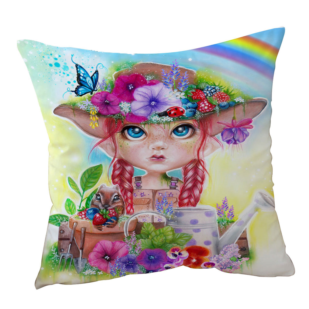 Adorable Kids Design Cushion Covers Gracie the Gardener Girl