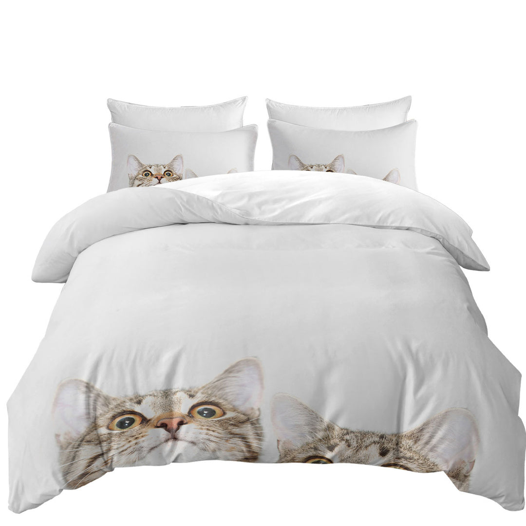 Adorable Peeking Cats Coverlets