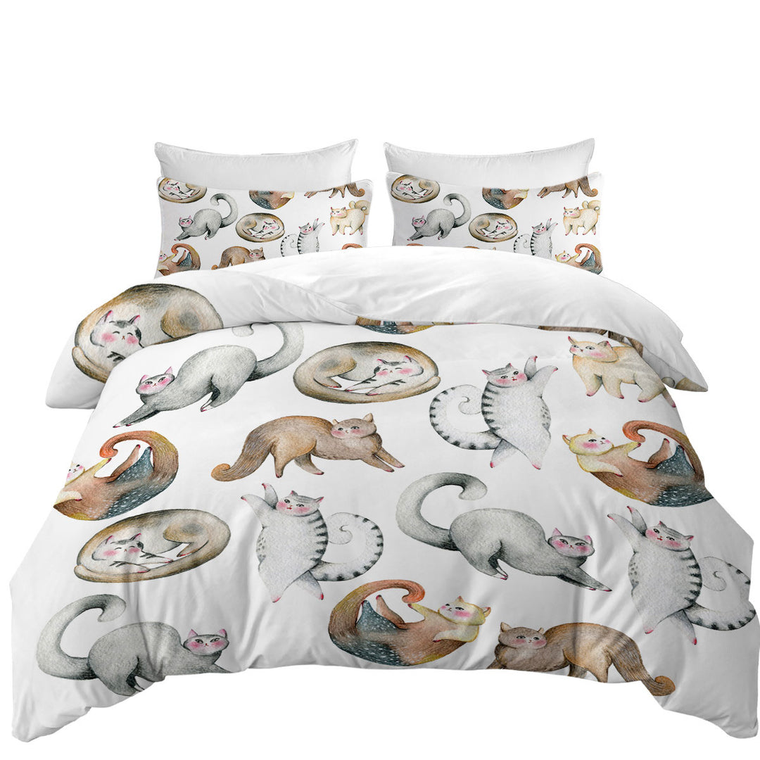 Adorable Poses Cute Cats Duvet Covers