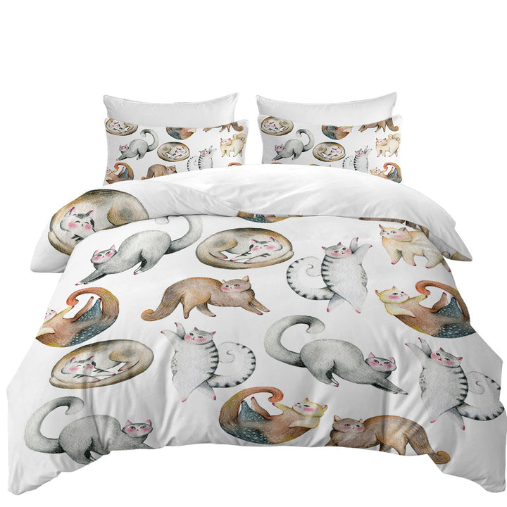 Adorable Poses Cute Cats Duvet Covers