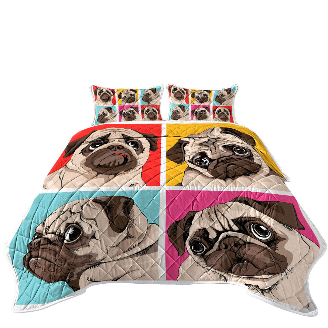 Adorable Pug Coverlet