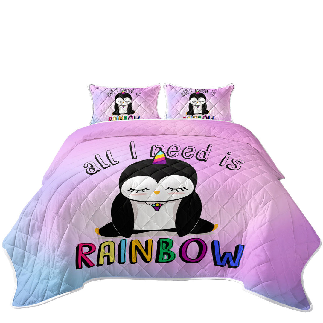 Adorable Sad Unicorn Penguin Quilts