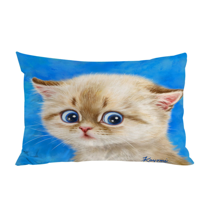 Adorable Shy Kitty Cat for Children Pillow Cases
