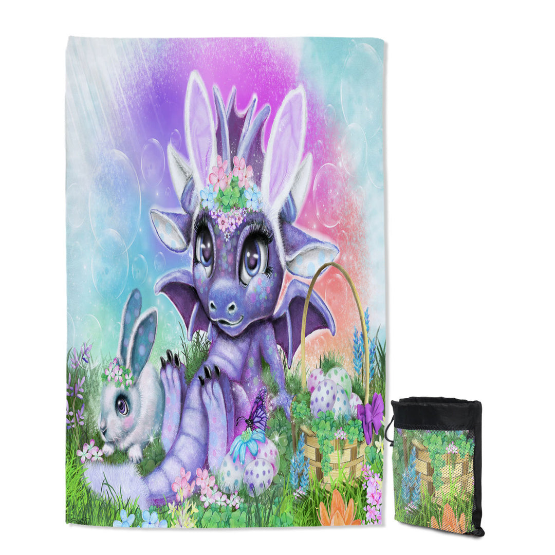 Adorable Swimming Towels Garden Easter Bunny Lil Dragon
