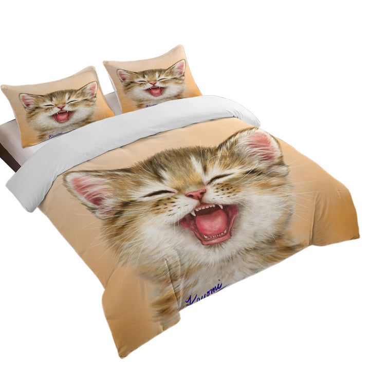 Adorable for Children Laughing Kitten Coverlets