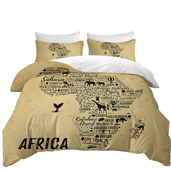 Africa Features The African Continent California King Duvet Cover