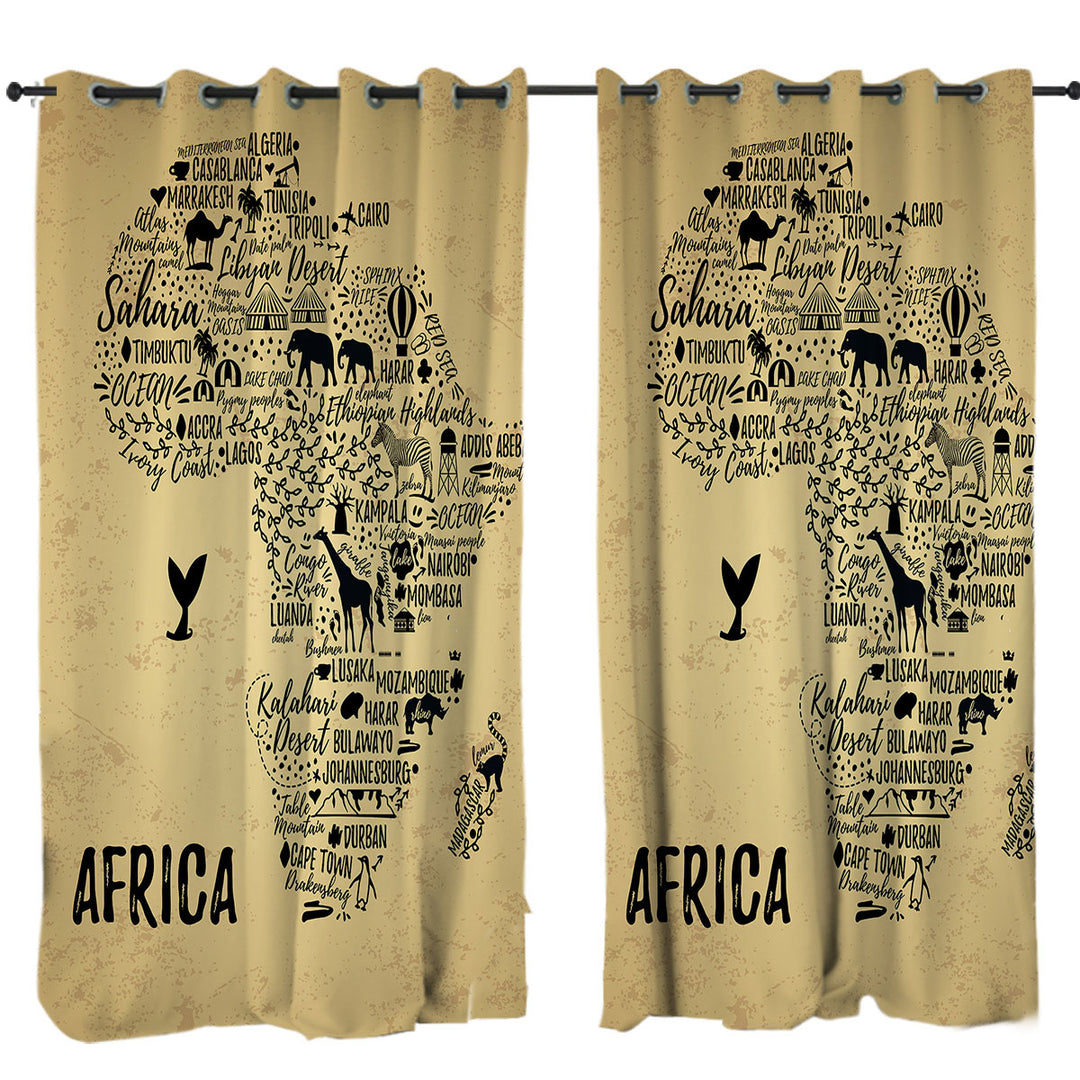Africa Features The African Continent Curtain