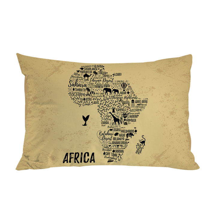Africa Features The African Continent Pillow Cases