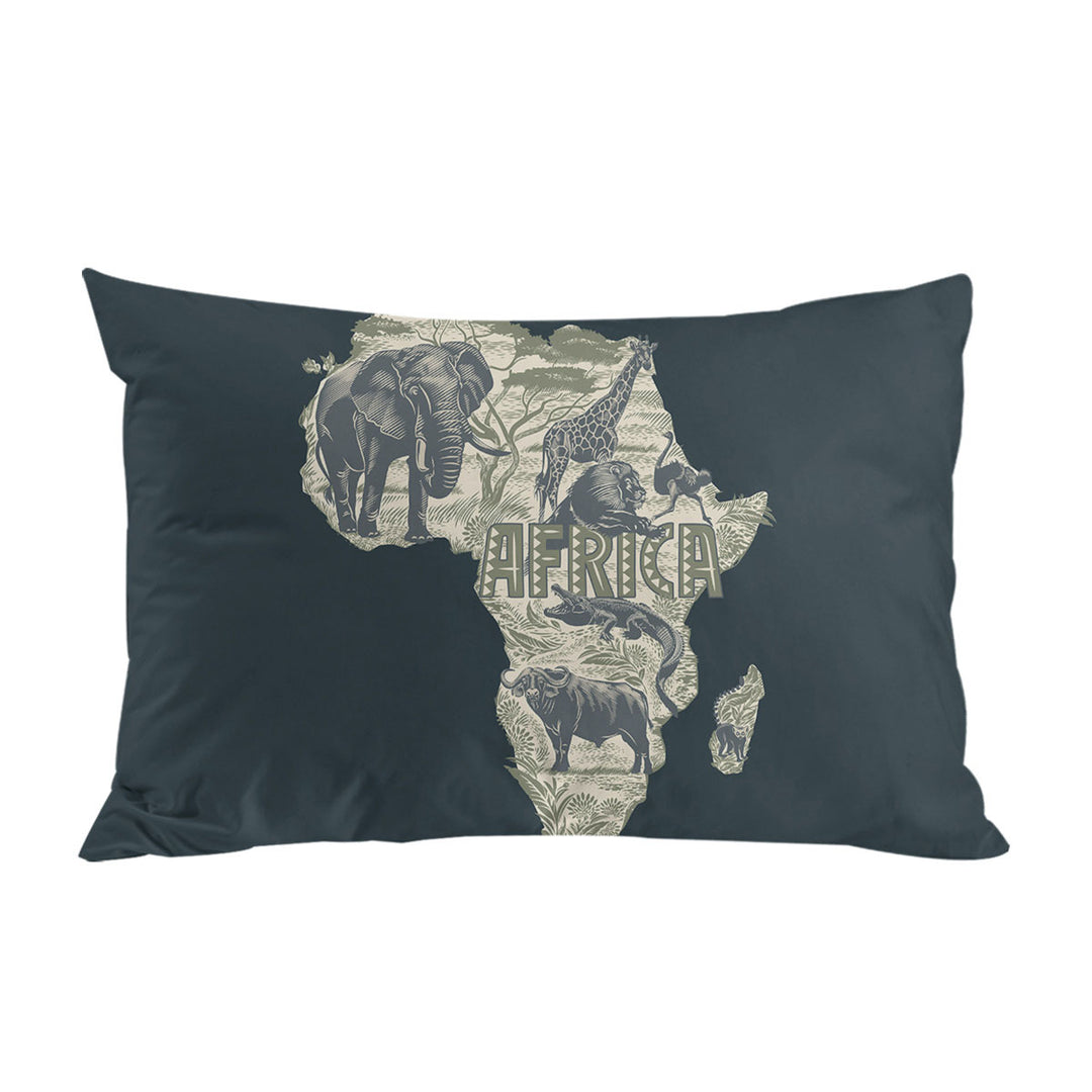 Africa Map and Animals Pillow Cases