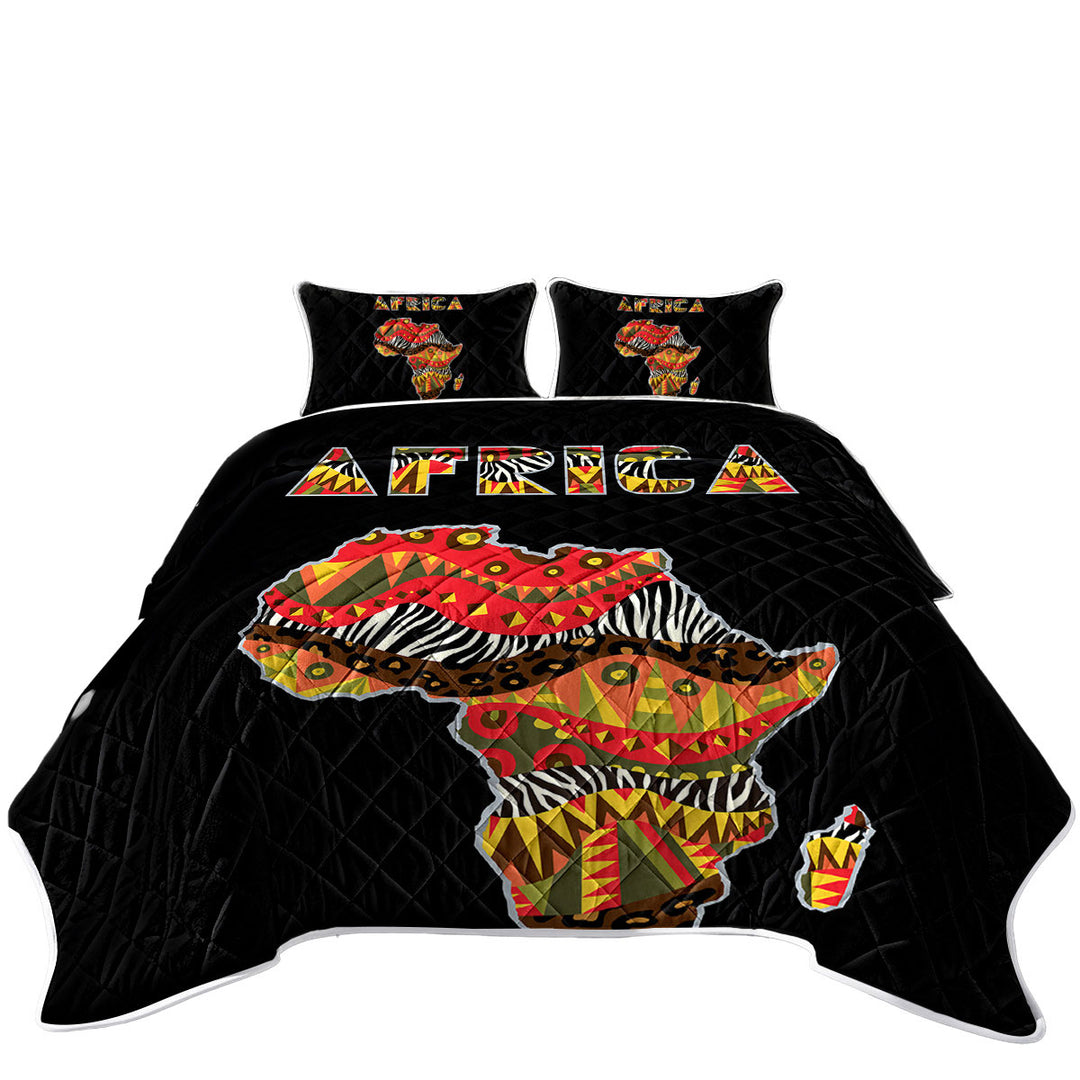 Africa Patterns The African Continent California King Quilt Sets