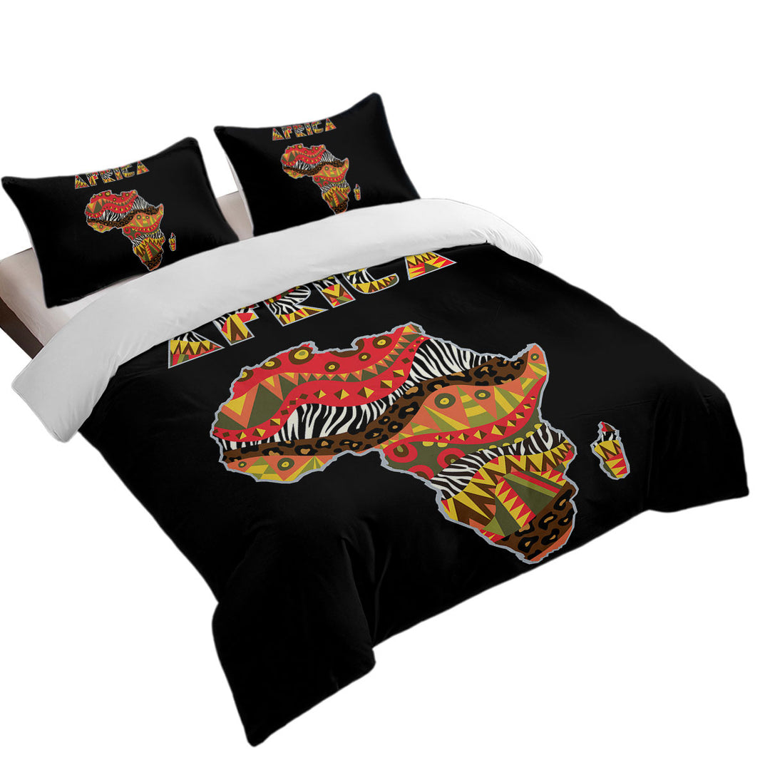 Africa Patterns The African Continent Duvet Cover Queen