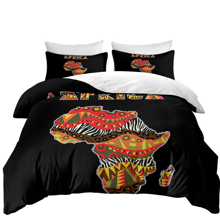 Africa Patterns The African Continent Duvet Covers King