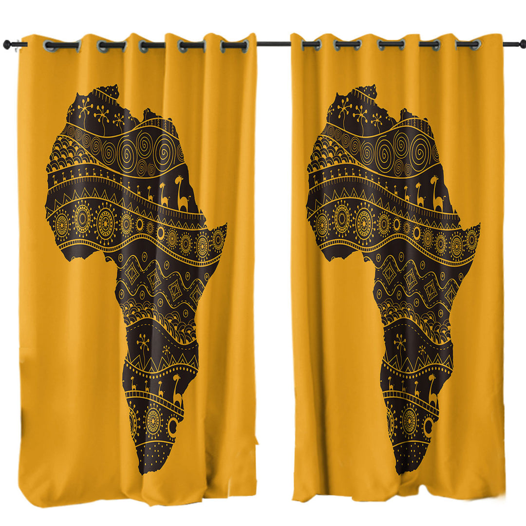 Africa Silhouette Curtain