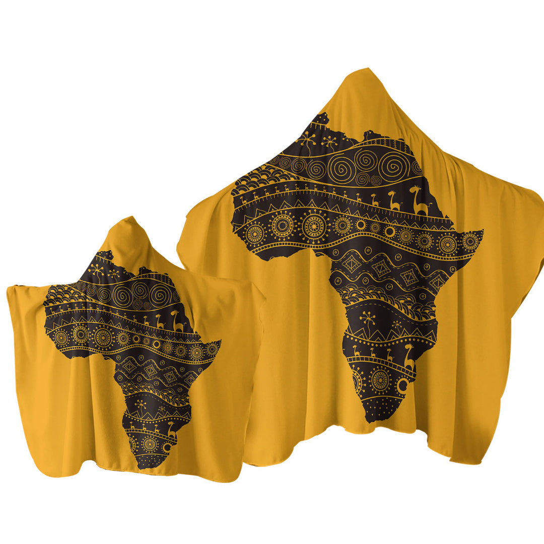 Africa Silhouette Towel with Hood