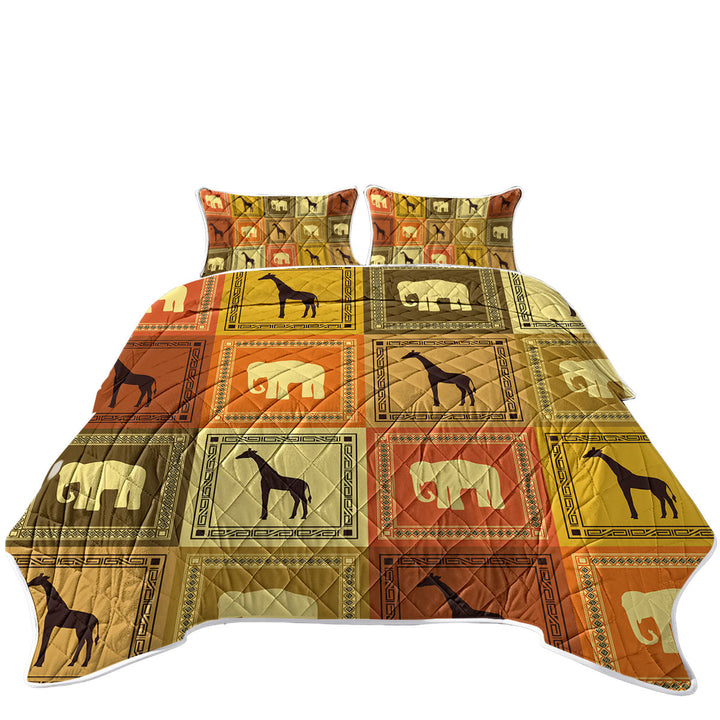 African Elements Elephants and Giraffes Quilt Shop Near Me