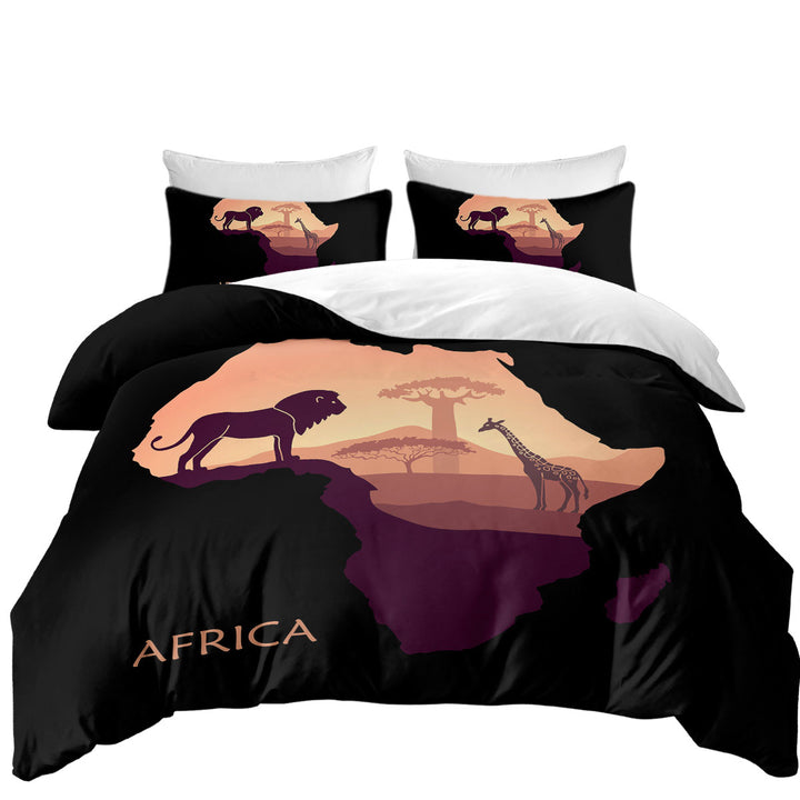 African Lion and Giraffe Donna Covers