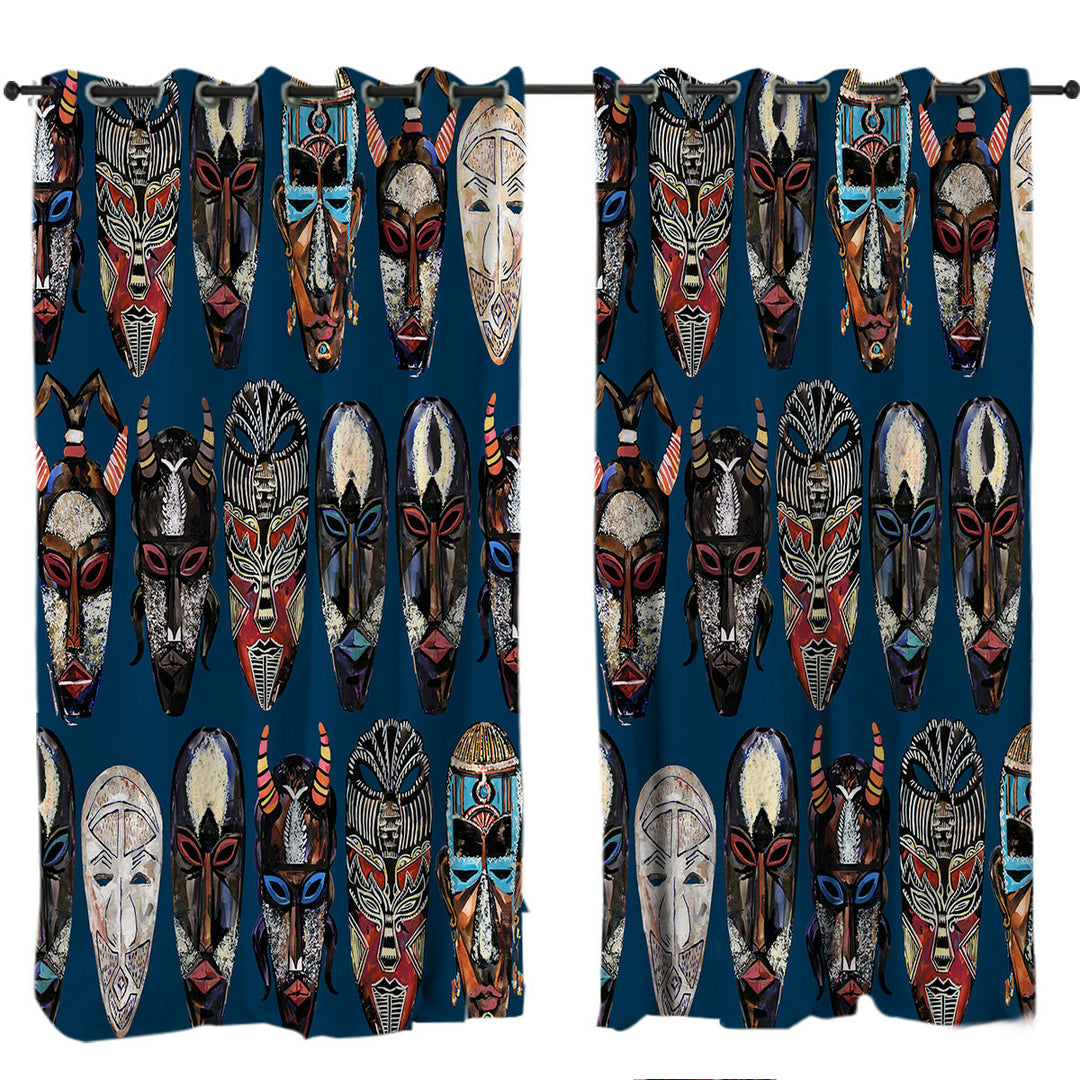 African Masks Drapes