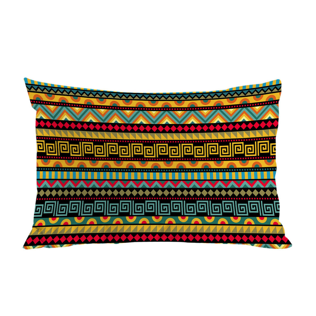 African Vibes Striped Pattern King Pillow Cases