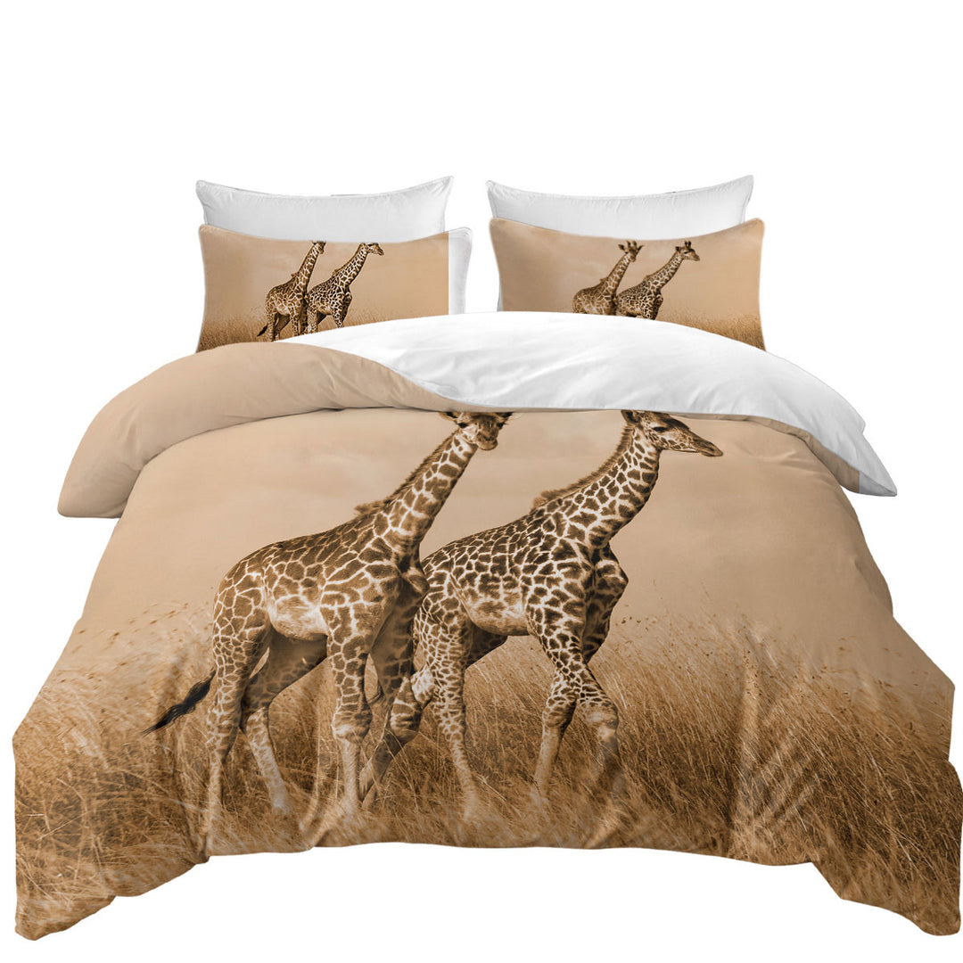African Wildlife Wild Giraffes Coverlets