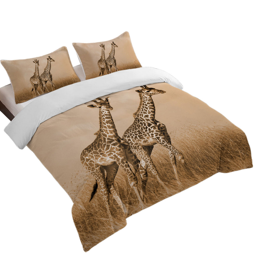 African Wildlife Wild Giraffes Duvet Covers