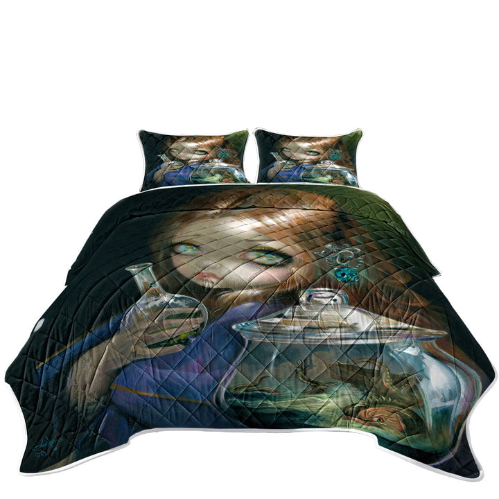 Alchemical Girl Microcosm Sea Monsters the Kraken Coverlets