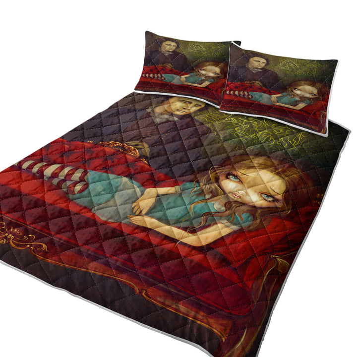 Alice and Lewis Carroll California King Quilt Sets