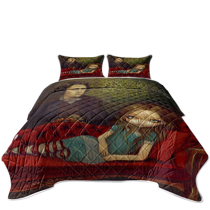 Alice and Lewis Carroll King Size Quilt Sets