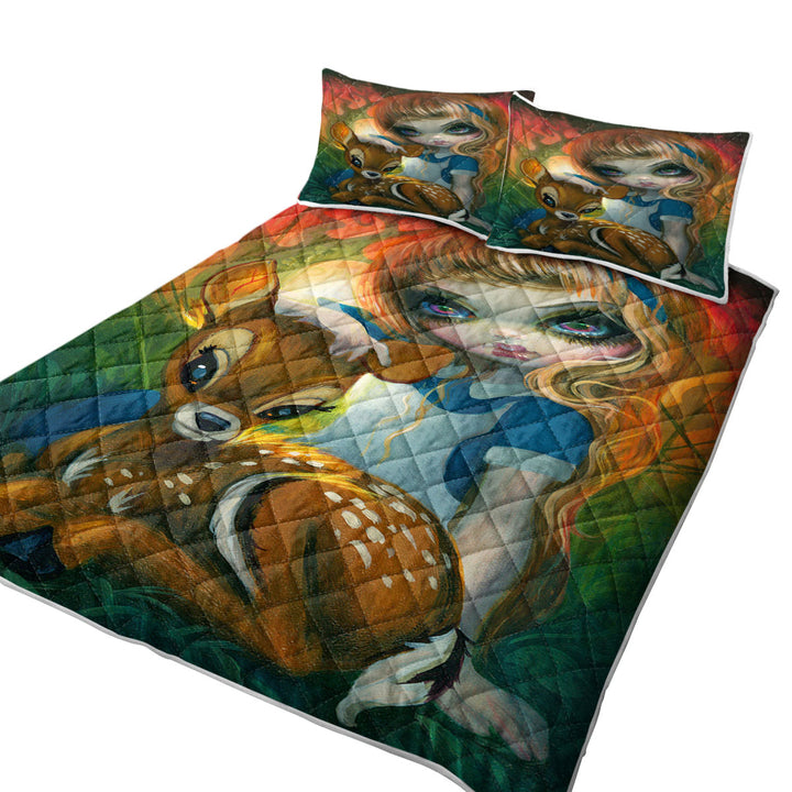 Alice and the Fawn Deer Quilt