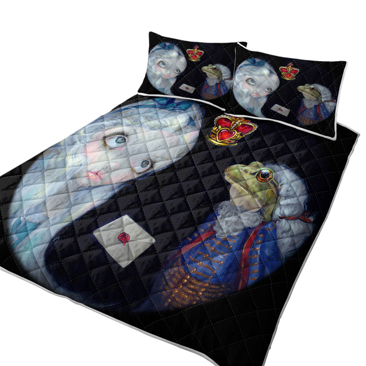 Alice and the Frog Footman Coverlet