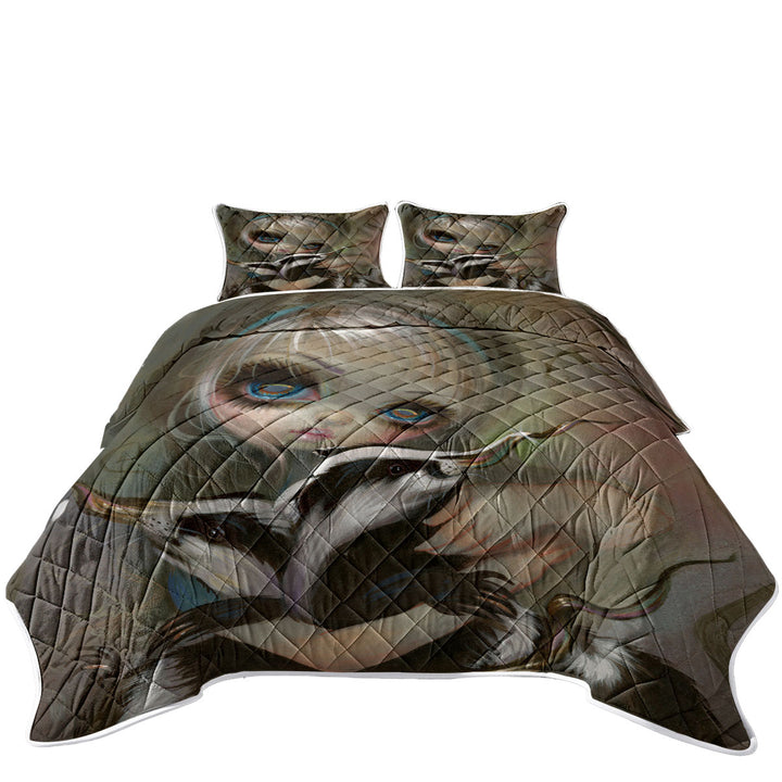 Alice and the Slithy Toves California King Quilt Sets