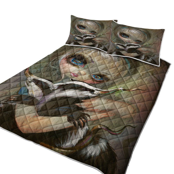 Alice and the Slithy Toves Twin Quilt
