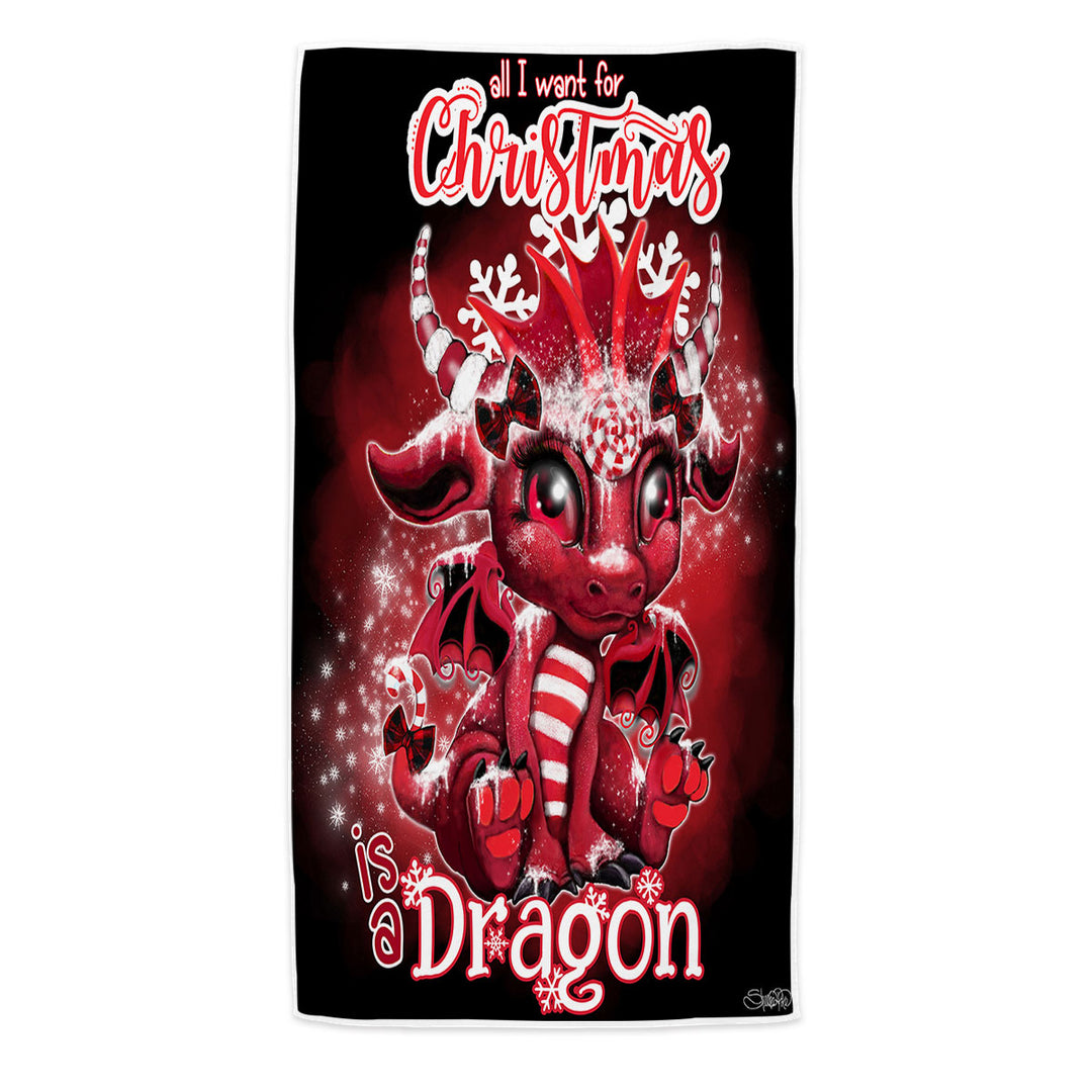 All I Want for Christmas is a Dragon Pool Towels
