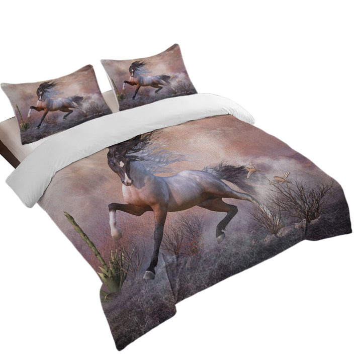 American Wild Spooked Horse full Size Duvet Cover