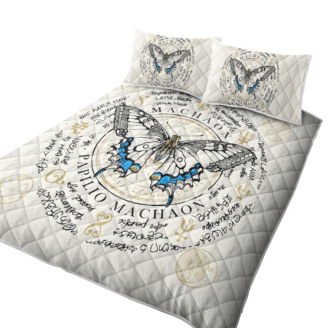 Ancient Symbols Papilio Machaon Butterfly Coverlet