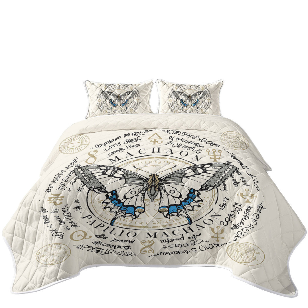 Ancient Symbols Papilio Machaon Butterfly Coverlets