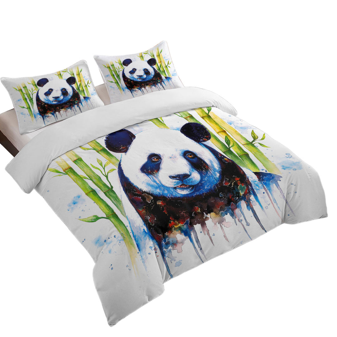 Animal Art Painting Bamboo Panda Coverlets