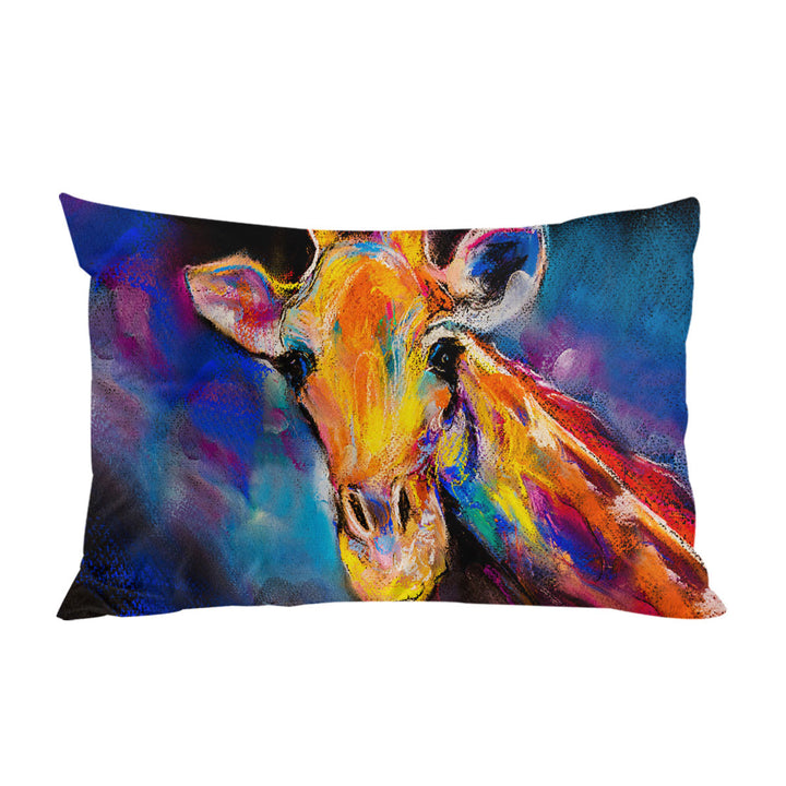 Animal Art Painting Giraffe Pillow Case Covers