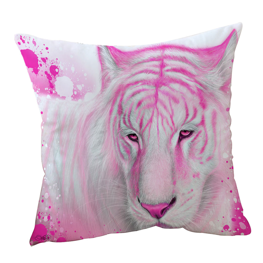 Animal Painting Hot Pink Tigress Cushion Cover