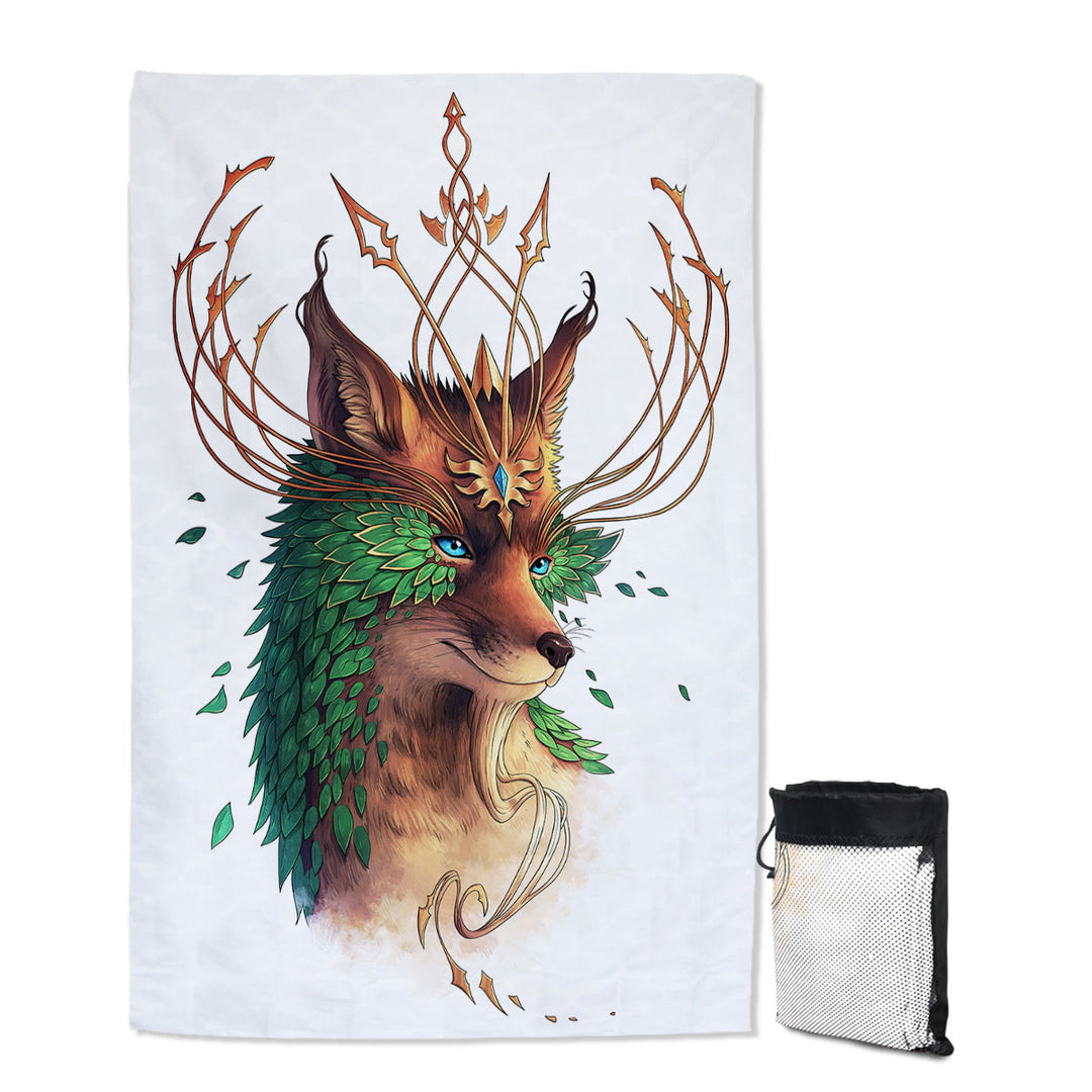 Animal Painting Royal Fox Quick Dry Travel Beach Towel