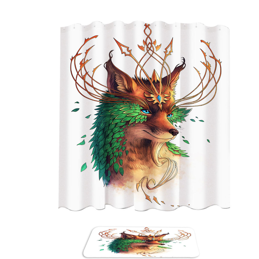 Animal Painting Royal Fox Shower Curtains