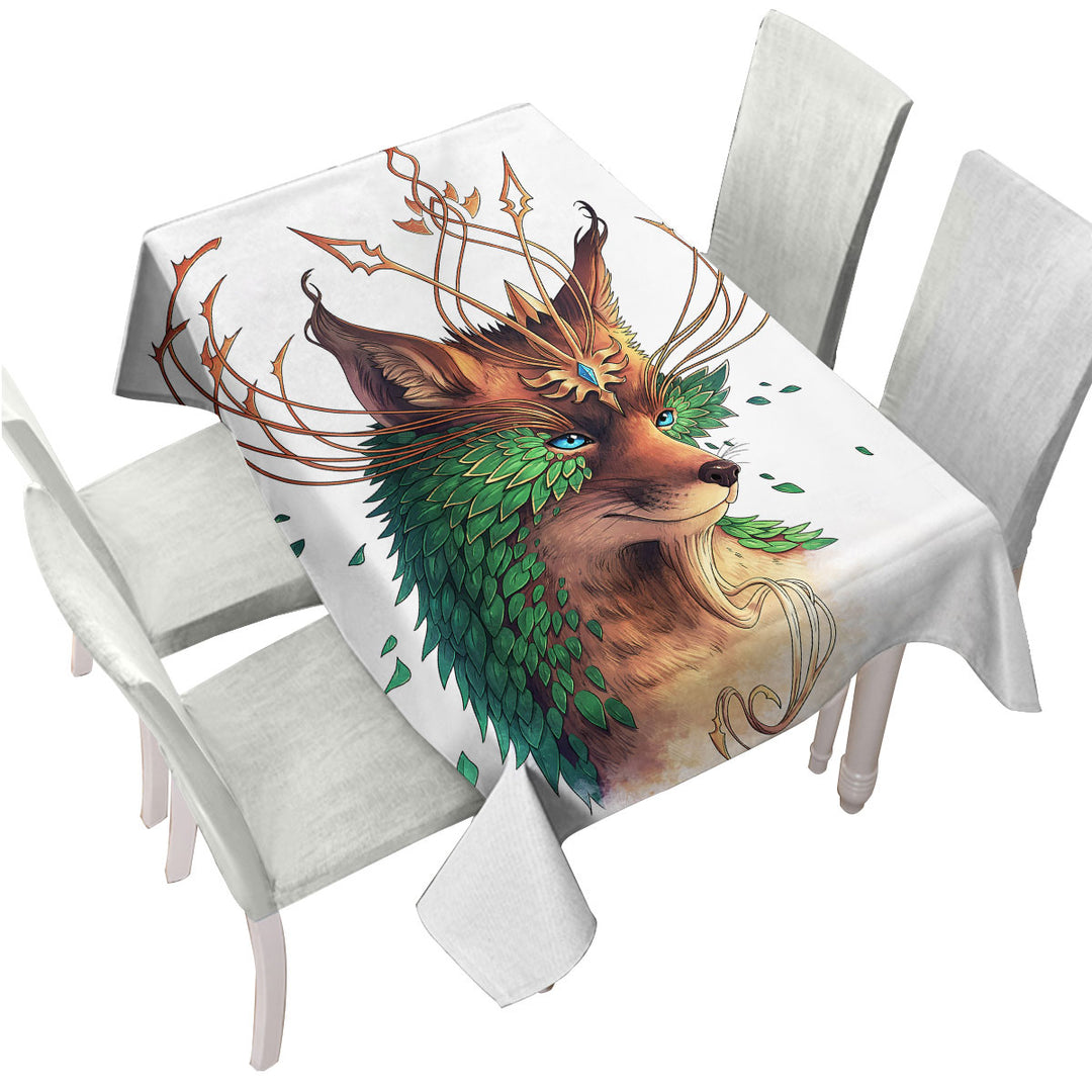 Animal Painting Royal Fox Tablecloth