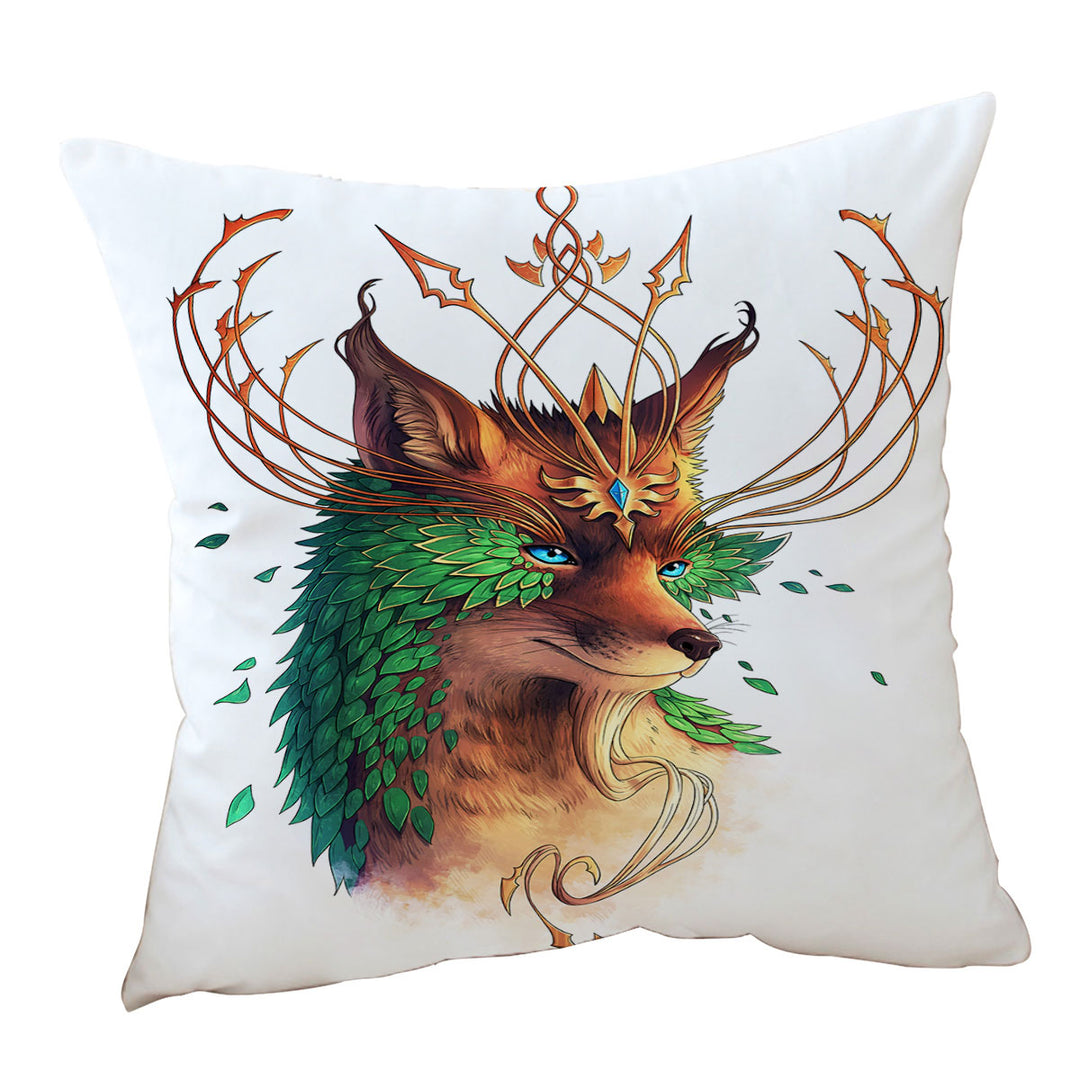 Animal Painting Royal Fox Throw Pillow